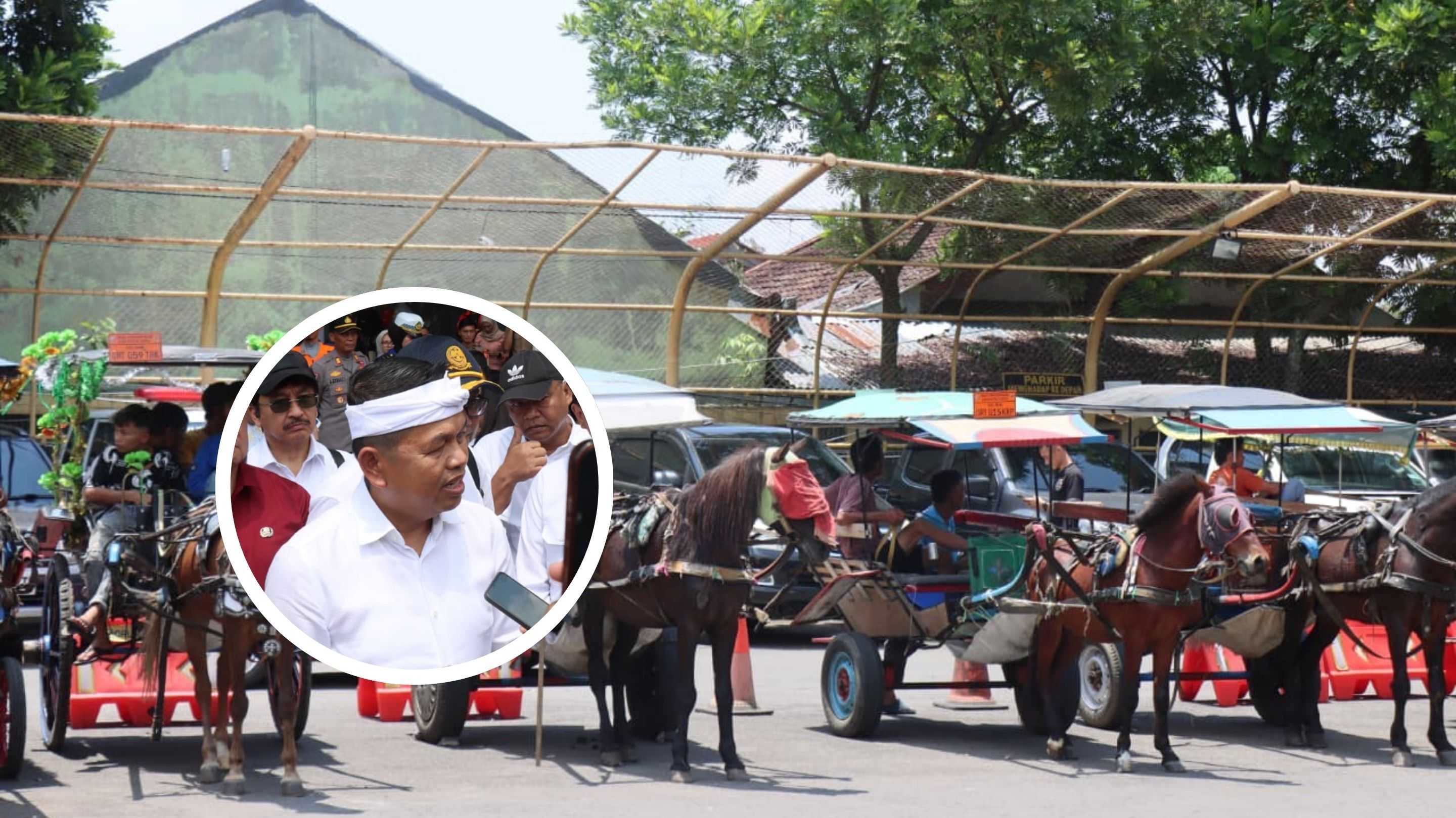 Atasi Jalur Mudik Garut, Dedi Mulyadi Beri Rp1,4 Juta untuk Delman dan Becak 